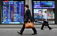 Табло Токийской фондовой биржи