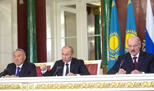 Владимир Путин, Александр Лукашенко и Нурсултан Назарбаев