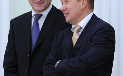 Министр энергетики РФ Александр Новак (слева) и председатель правления ОАО "Газпром" Алексей Миллер