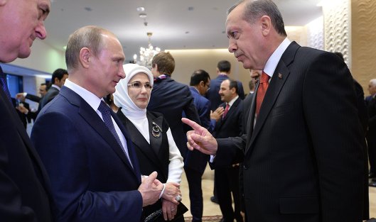 Президент России Владимир Путин и президент Турции Реджеп Тайип Эрдоган