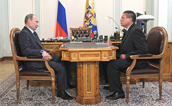 Встреча президента РФ В.Путина с А.Улюкаевым