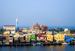 Вид на прибрежную часть города Гаосюн