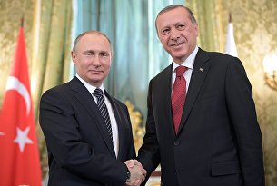 Владимир Путин и  Реджеп Тайип Эрдоган