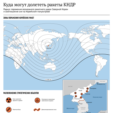 Куда могут долететь ракеты КНДР