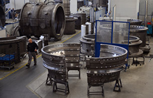 Производство газовых турбин на заводе компании Siemens