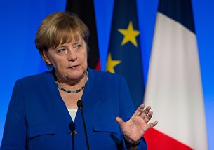 " Ангела Меркель во время пресс-конференции