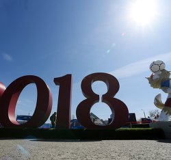 Символ чемпионата мира по футболу ФИФА-2018 волк Забивака