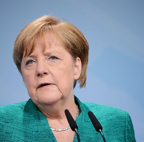 Канцлер Германии Ангела Меркель на саммите "Группы двадцати" в Гамбурге. 8 июля 2017