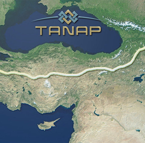 Карта с расположением газопровода компании TANAP Карта с расположением газопровода компании TANAP