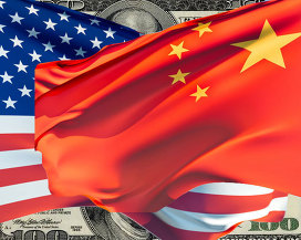 " Флаги США и Китая