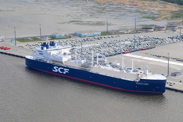 Арктический танкер-газовоз "Кристоф де Маржери" (ледового класса Arc7), разработанный для проекта "Ямал СПГ"
