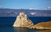 Мыс Бурхан, скала Шаманка на острове Ольхон в Иркутской области