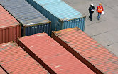 Работа контейнерного терминала Калининградского морского торгового порта