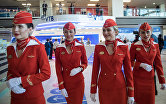 Сотрудницы компании "Аэрофлот" на площадке Восточного экономического форума во Владивостоке