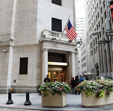 " Здание Нью-йоркской фондовой биржи на Уолл-стрит