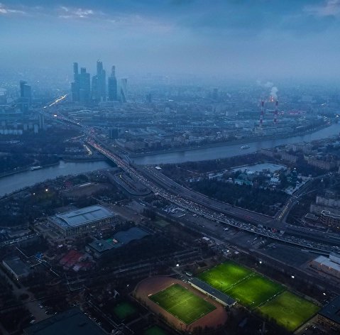 Вид на Москву с высоты птичьего полета Вид на Москву с высоты птичьего полета