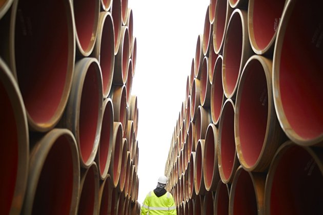 Трубы для строительства газопровода "Северный поток - 2" на заводе в Котке
