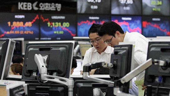 Корейская фондовая биржа в Сеуле