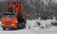 Работа снегоплавильных пунктов в Москве