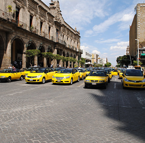 Акция протеста таксистов против Uber