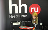Логотип компании HeadHunter на форуме Russian Internet Week