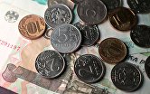 Монеты номиналом 1, 2, 5 и 10 рублей