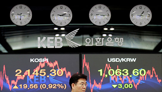 Корейская фондовая биржа в Сеуле
