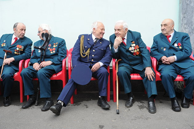 Ветераны на праздновании Дня Победы