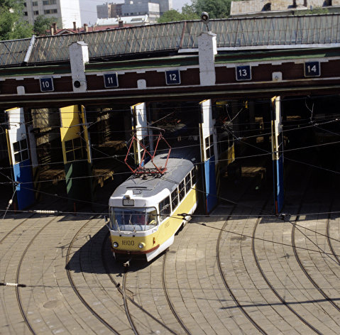 Трамвайное депо имени Апакова, старейшее московское депо.