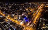 Вид на ночной Бишкек.