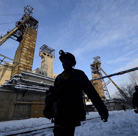 Угольная шахта имени Калинина в Донецке