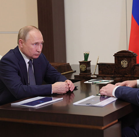 Президент РФ В. Путин встретился с генеральным конструктором концерна "Алмаз - Антей" П. Созиновым
