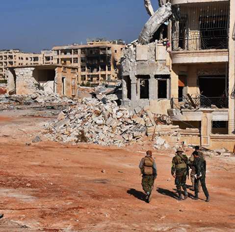 Военнослужащие сирийской армии в Алеппо