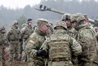 Военнослужащие блока НАТО принимают участие в военных учениях Operation Summer Shield на полигоне Адажи в Латвии