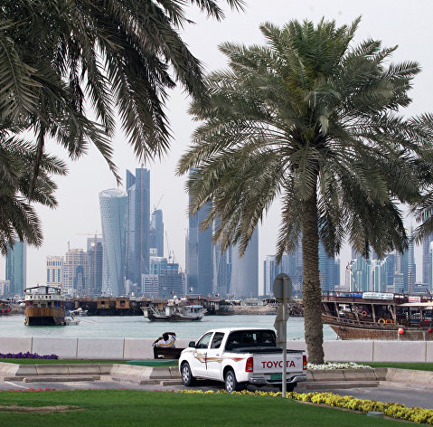 Набережная Корниш в столице Катара Дохе