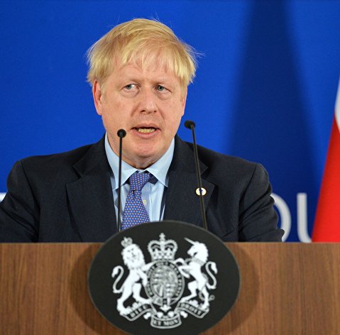 Премьер-министр Великобритании Борис Джонсон на саммите ЕС