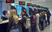 *Демонстрация процедуры снятия биометрических данных в визовом центре Санкт-Петербурга