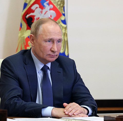Рабочая встреча президента РФ В. Путина с врио губернатора Марий Эл Ю. Зайцевым