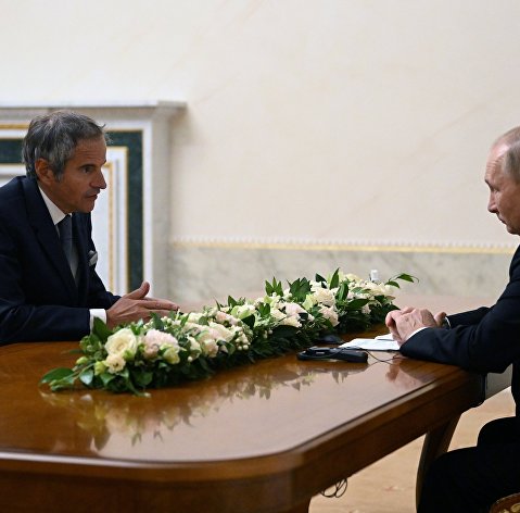 Встреча президента РФ В. Путина с гендиректором МАГАТЭ Р. Гросси