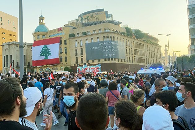 Акция протеста в Бейруте