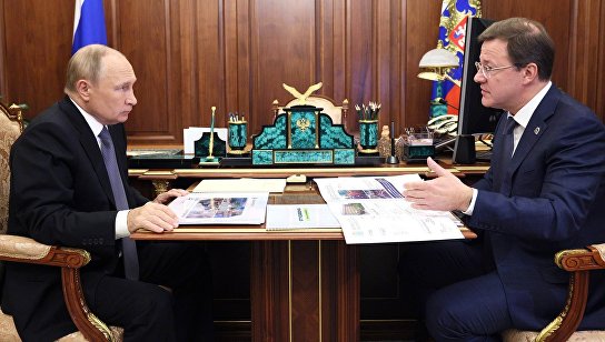 Встреча Владимира Путина с Дмитрием Азаровым