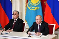 Президент РФ В. Путин провел переговоры с президентом Казахстана К.-Ж. Токаевым