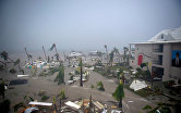 Отель Mercure во французской части острова Сен-Мартен в Карибском море во время урагана Ирма