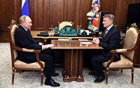 Президент РФ В. Путин встретился с главой Сбербанка Г. Грефом