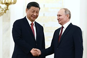 Встреча президента РФ В. Путина и председателя КНР Си Цзиньпина
