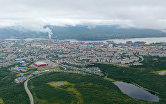 Вид на Мурманск с высоты птичьего полета