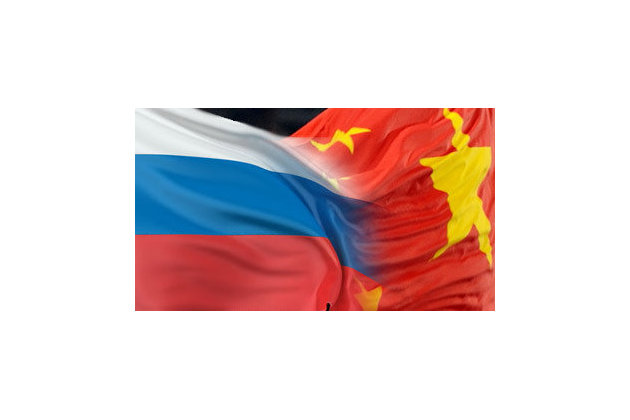 Флаг Китая и России