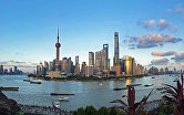 Вид на район Пудун, Шанхай, Китай