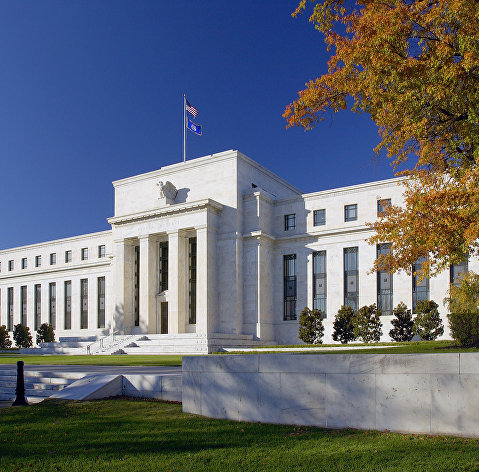 Вид на здание Федеральной резервной системы, США