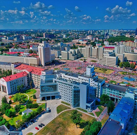 Вид на Минск, Белоруссия